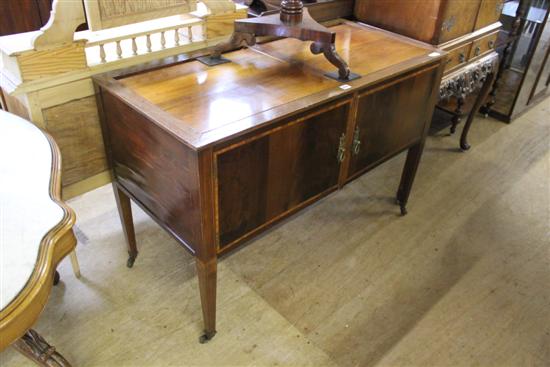 Edwardian inlaid cabinet(-)